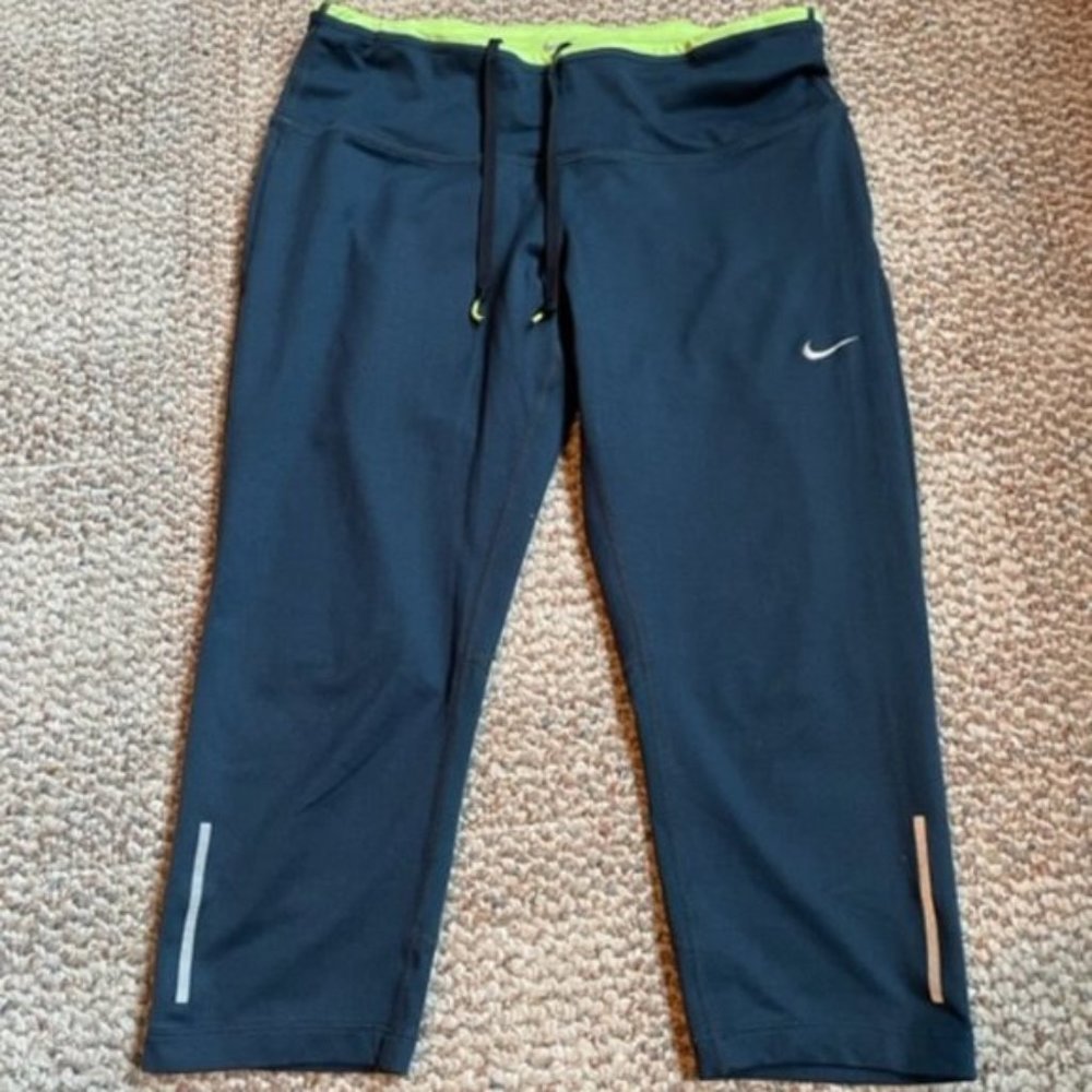 NIKE Navy Dri-Fit Capris - Small